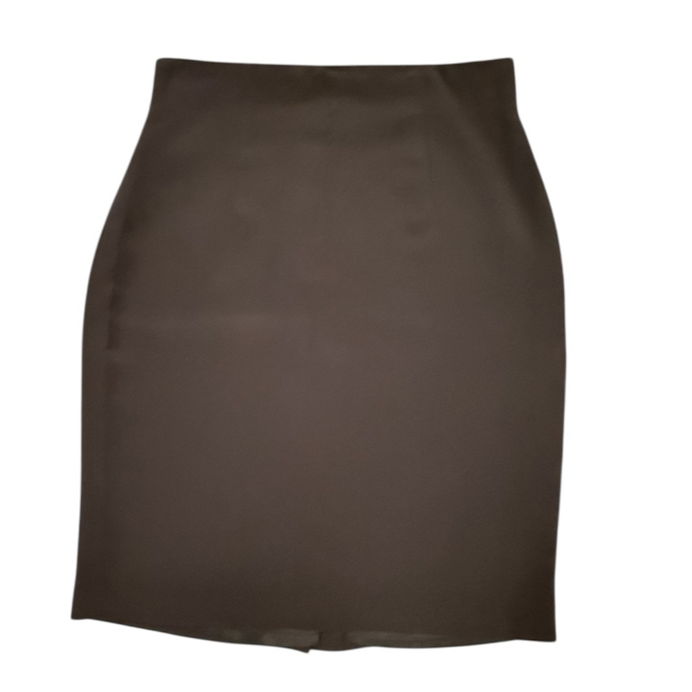Flores & Flores Black 100% Silk Knee Length Pencil Skirt Size 8/Medium MSRP $225